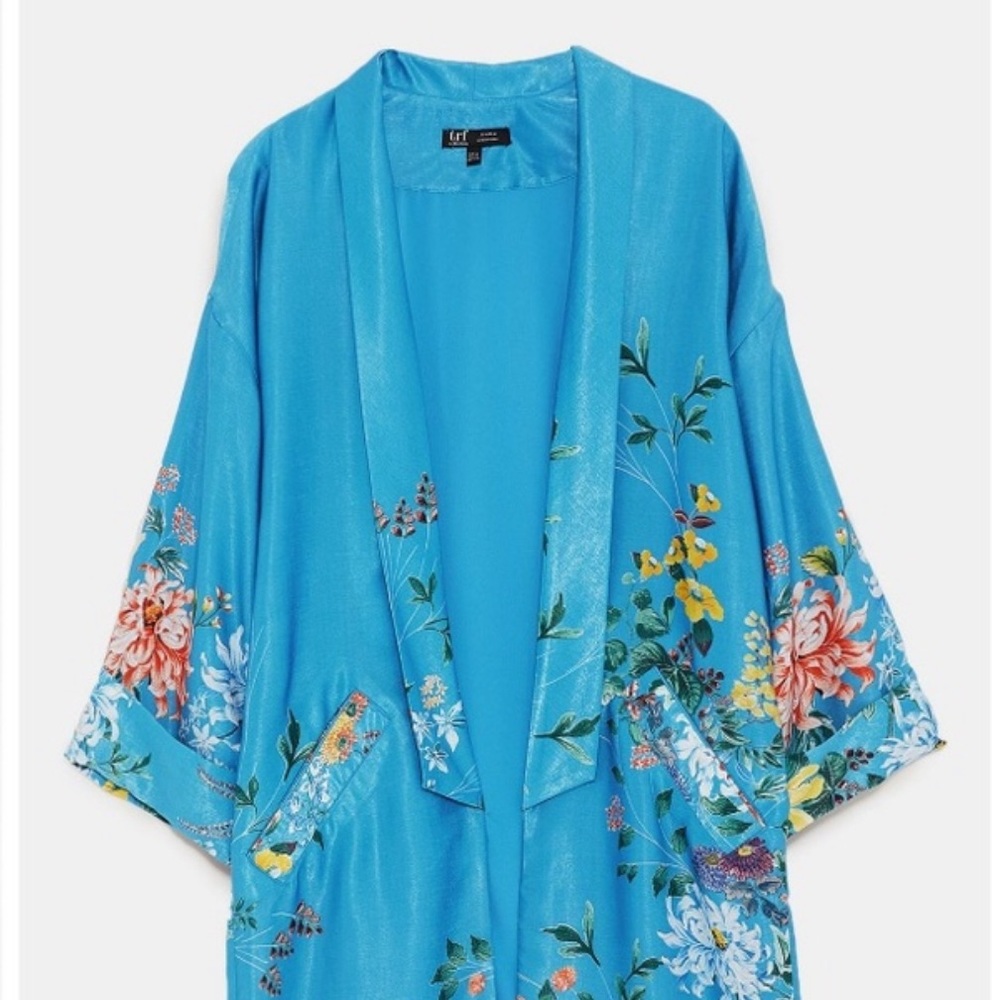 Zara Blue Floral Kimono